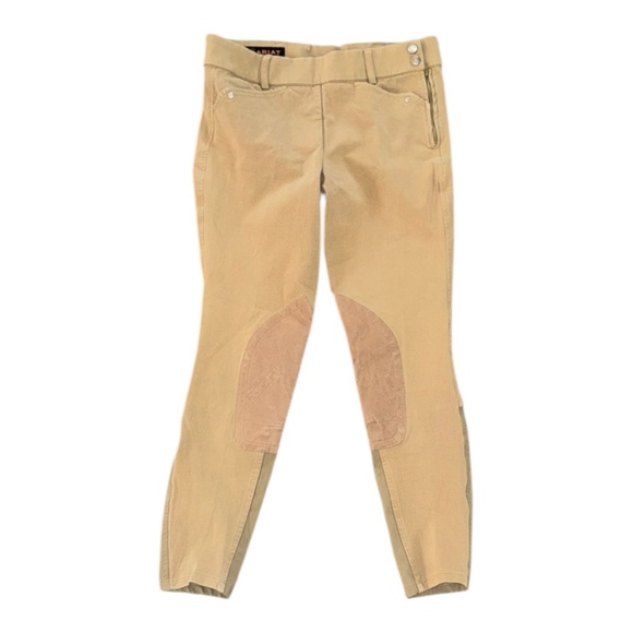Ariat Women’s Heritage V3 Riding Pants Breeches Tan Show Equestrian Side Zip 26L - Picture 2 of 9